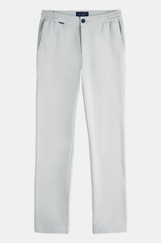 light grey stretch knitted men's trousers | MR MARVIS