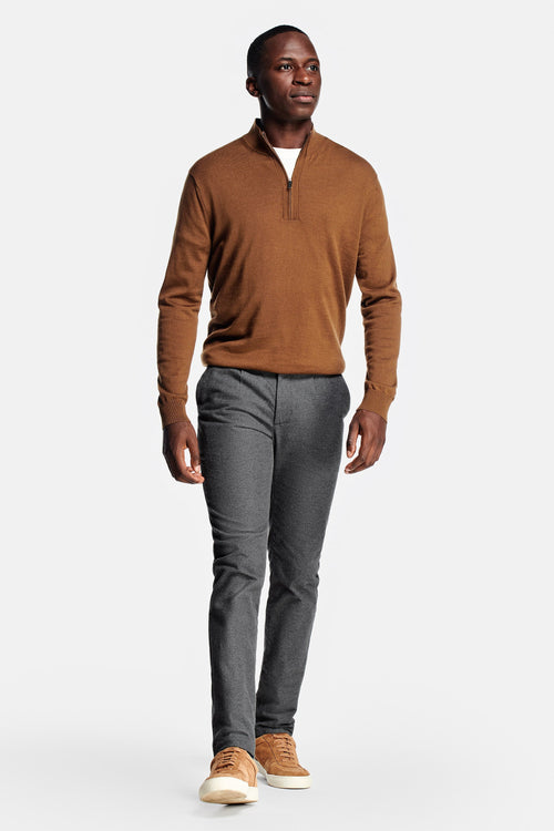 mid grey warm flannel men's trousers | MR MARVIS