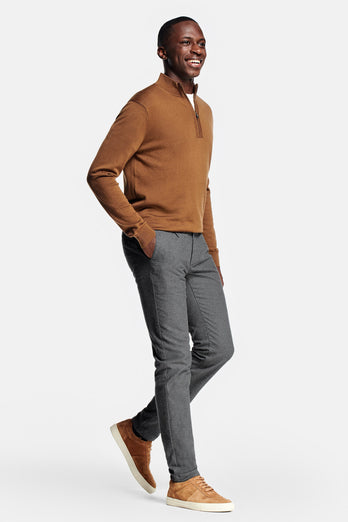 mid grey warm flannel men's trousers | MR MARVIS