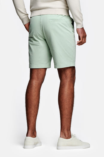 light green stretch cotton men's shorts with a zip pocket | MR MARVIS