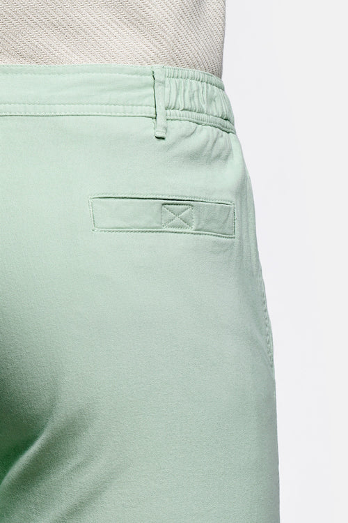 light green stretch cotton men's shorts with a zip pocket | MR MARVIS