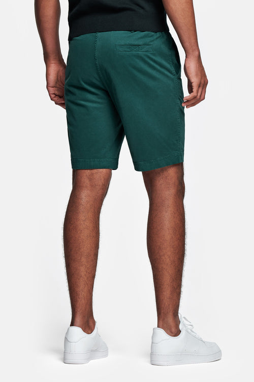 classic green stretch cotton men's shorts with a zip pocket | MR MARVIS