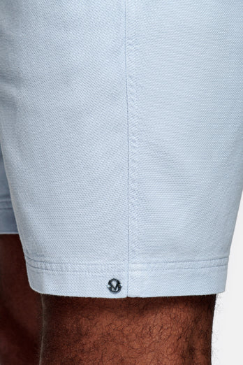 light blue organic cotton men's shorts with a zip pocket | MR MARVIS