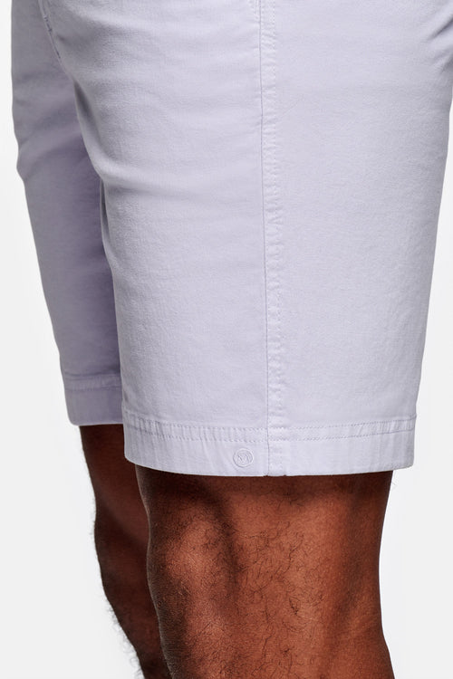 light purple stretch cotton men's shorts with a zip pocket | MR MARVIS