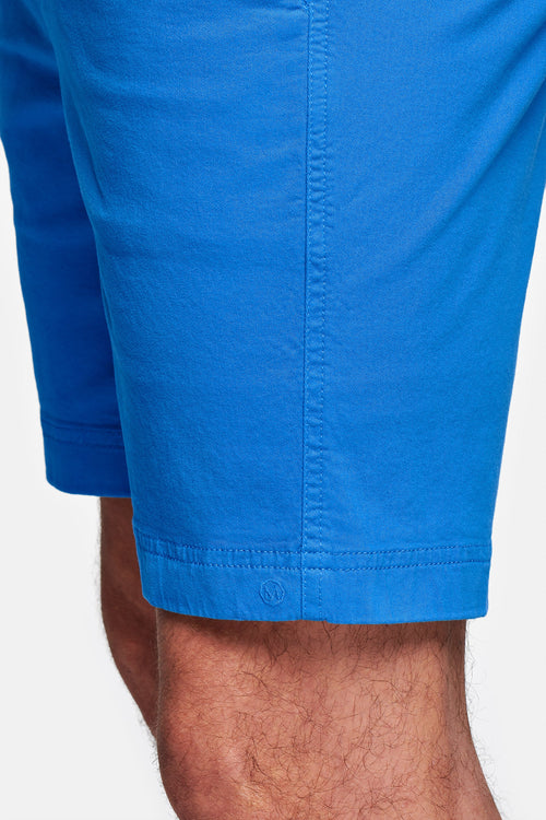 royal blue stretch cotton men's shorts with a zip pocket | MR MARVIS