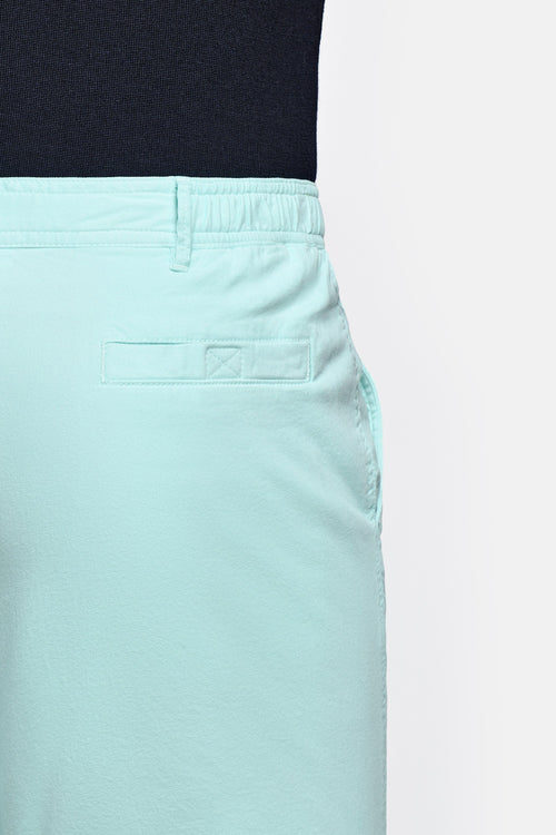 mint green stretch cotton men's shorts with a zip pocket | MR MARVIS