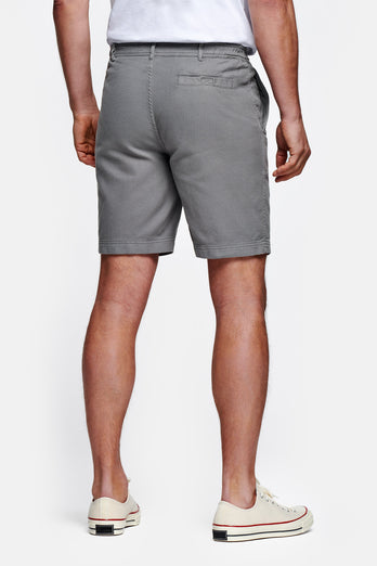 mid grey organic cotton men's shorts with a zip pocket | MR MARVIS