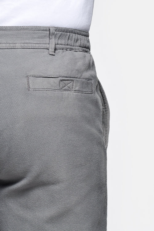mid grey organic cotton men's shorts with a zip pocket | MR MARVIS