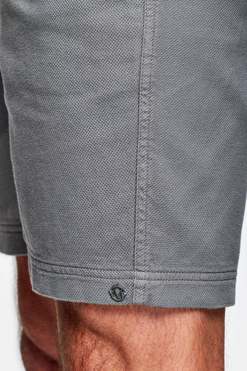 mid grey organic cotton men's shorts with a zip pocket | MR MARVIS