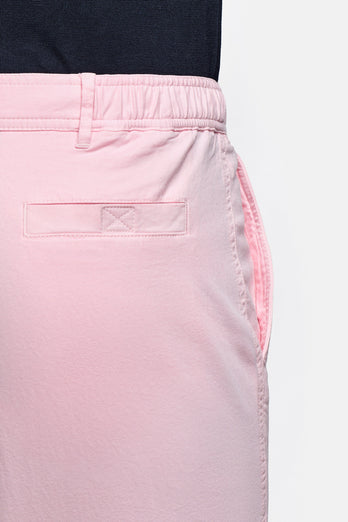 pink stretch cotton men's shorts with a zip pocket | MR MARVIS