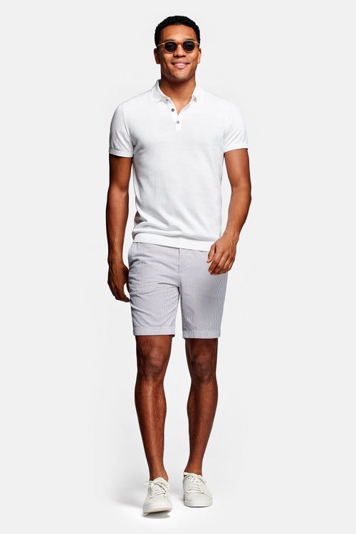 dark grey and white striped lightweight men's shorts | MR MARVIS