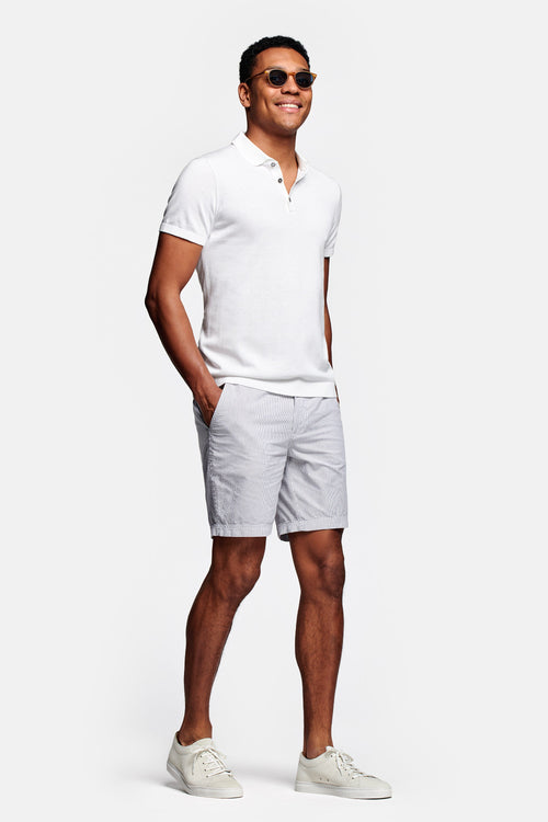 dark grey and white striped lightweight men's shorts | MR MARVIS