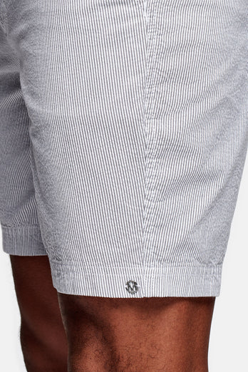 dark grey and white striped lightweight men's shorts | MR MARVIS