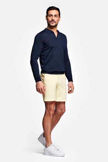 light yellow soft and stretchy men's shorts | MR MARVIS