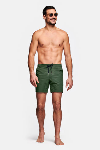dark green men's swim shorts | MR MARVIS