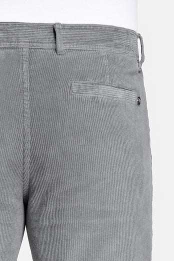 grey ribbed corduroy fabric men's trousers | MR MARVIS