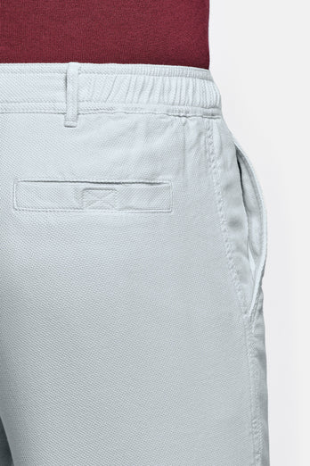 light grey organic cotton men's shorts with a zip pocket | MR MARVIS