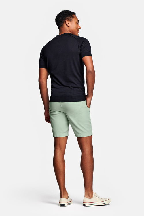 light green organic cotton men's shorts with a zip pocket | MR MARVIS