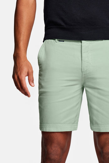 light green organic cotton men's shorts with a zip pocket | MR MARVIS