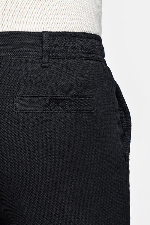 black organic cotton men's shorts with a zip pocket | MR MARVIS