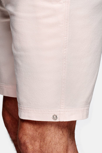 light pink organic cotton men's shorts with a zip pocket | MR MARVIS
