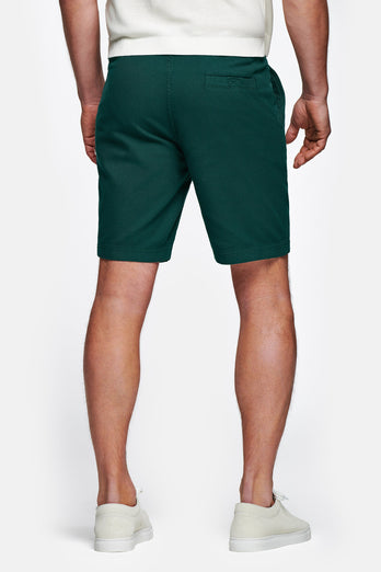 classic green organic cotton men's shorts with a zip pocket | MR MARVIS