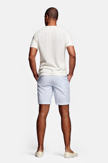 light blue and white striped lightweight men's shorts | MR MARVIS