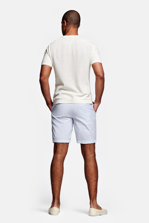light blue and white striped lightweight men's shorts | MR MARVIS