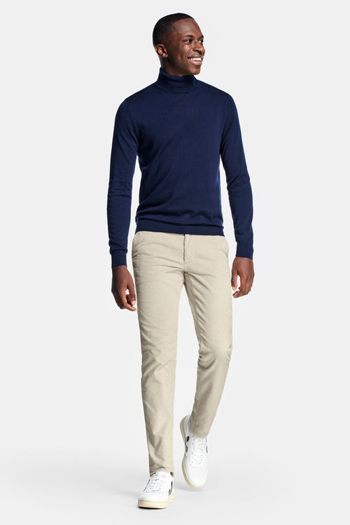 beige ribbed corduroy fabric men's trousers | MR MARVIS