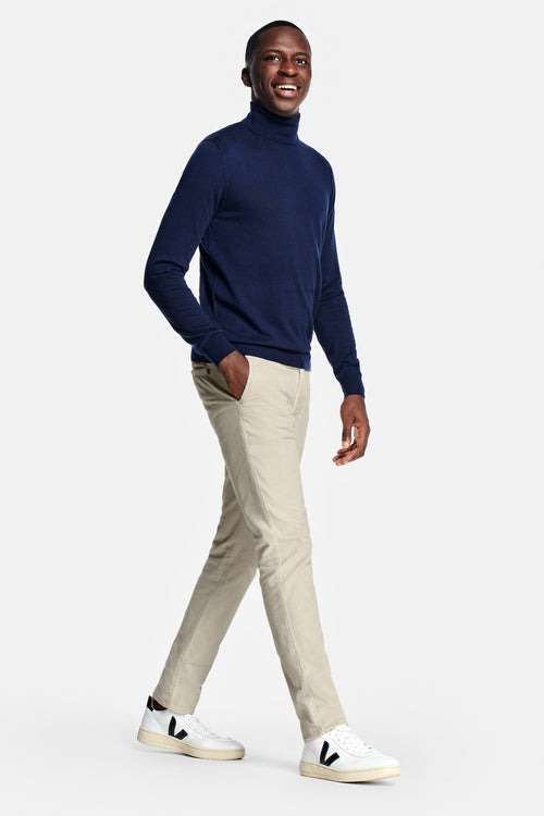 beige ribbed corduroy fabric men's trousers | MR MARVIS