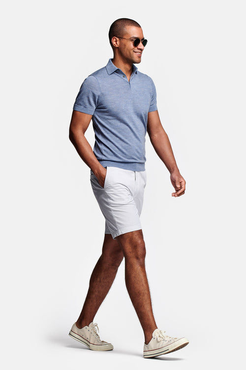 light grey and white striped lightweight men's shorts | MR MARVIS