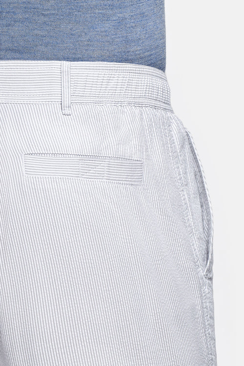 light grey and white striped lightweight men's shorts | MR MARVIS