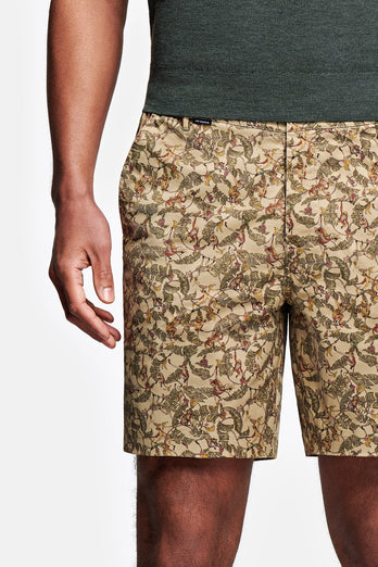 unique print stretch cotton men's shorts with a zip pocket | MR MARVIS