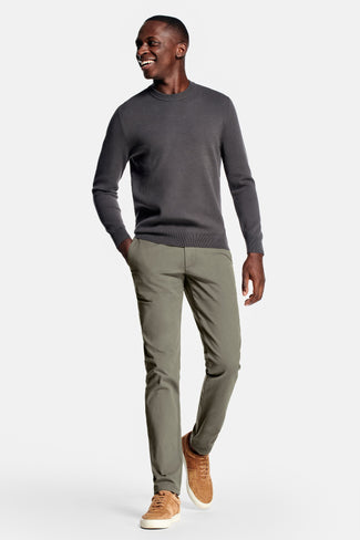 grey brown heavy stretch cotton men's trousers | MR MARVIS
