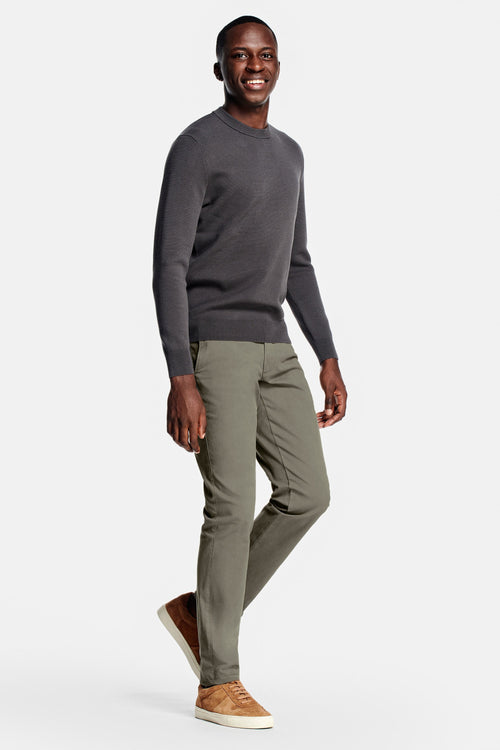 grey brown heavy stretch cotton men's trousers | MR MARVIS