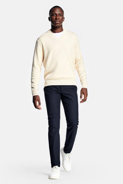 black blue warm flannel men's trousers | MR MARVIS