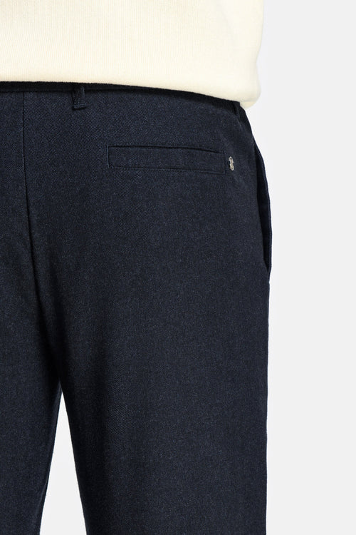 black blue warm flannel men's trousers | MR MARVIS