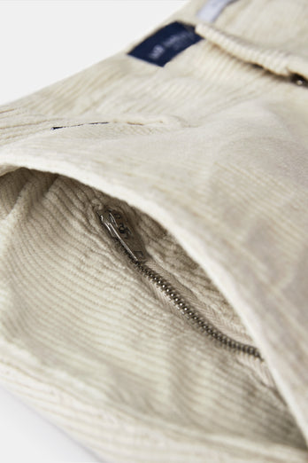 beige ribbed corduroy fabric men's trousers | MR MARVIS