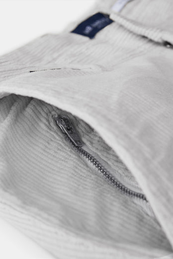 light grey ribbed corduroy fabric men's trousers | MR MARVIS