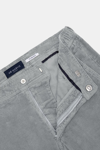 grey ribbed corduroy fabric men's trousers | MR MARVIS