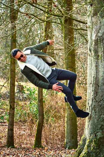 dark grey warm flannel men's trousers | MR MARVIS