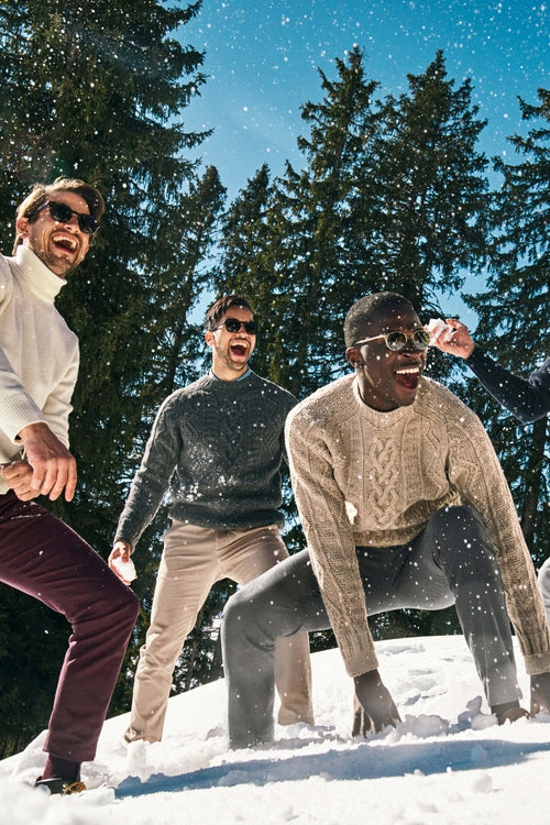 mid grey warm flannel men's trousers | MR MARVIS