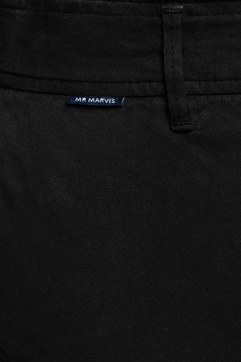 black heavy stretch cotton men's trousers | MR MARVIS
