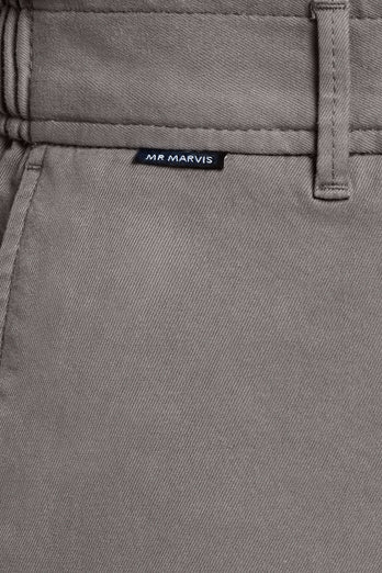 mid grey heavy stretch cotton men's trousers | MR MARVIS