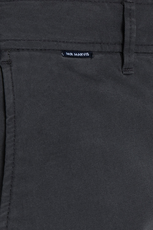dark grey heavy stretch cotton men's trousers | MR MARVIS