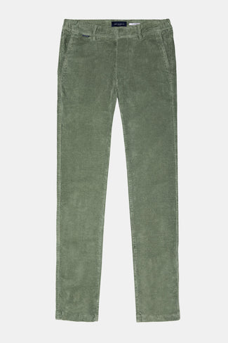 green ribbed corduroy fabric men's trousers | MR MARVIS