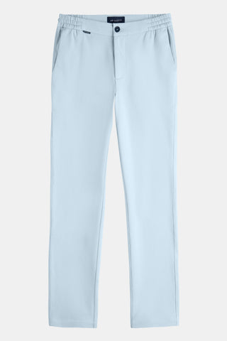 light blue stretch knitted men's trousers | MR MARVIS