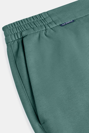 mid green stretch knitted men's trousers | MR MARVIS