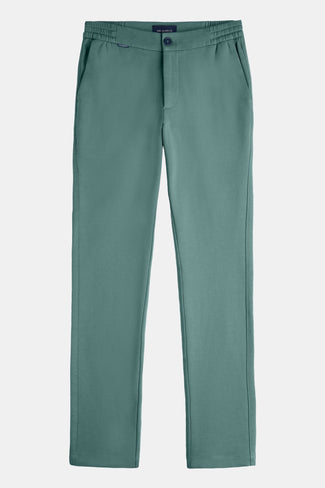 mid green stretch knitted men's trousers | MR MARVIS