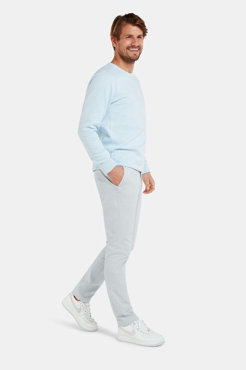 light grey stretch knitted men's trousers | MR MARVIS